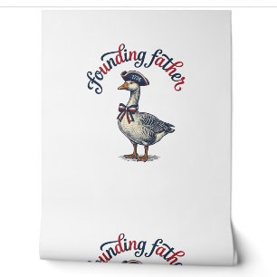 Papel Pintado Camiseta Patriótica Vintage Padre Fundador Ganso D