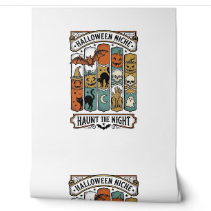Papel Pintado Camiseta Retro de Halloween con Raya Espeluznante