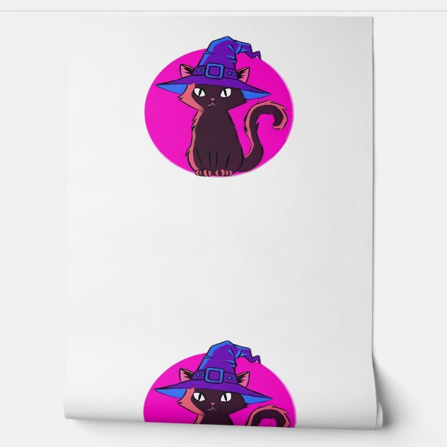 Papel Pintado Camiseta sobredimensionada para gatos de Halloween (Desenrollar)