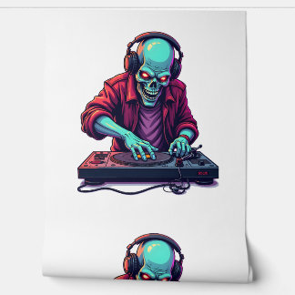 Papel Pintado Camiseta Zombie DJ � Festival de Música Halloween