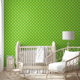 Papel Pintado Campo de margaritas dispersas Preppy – Amarillo y 