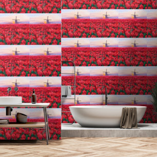 Papel Pintado Campo de tulipanes de Holanda