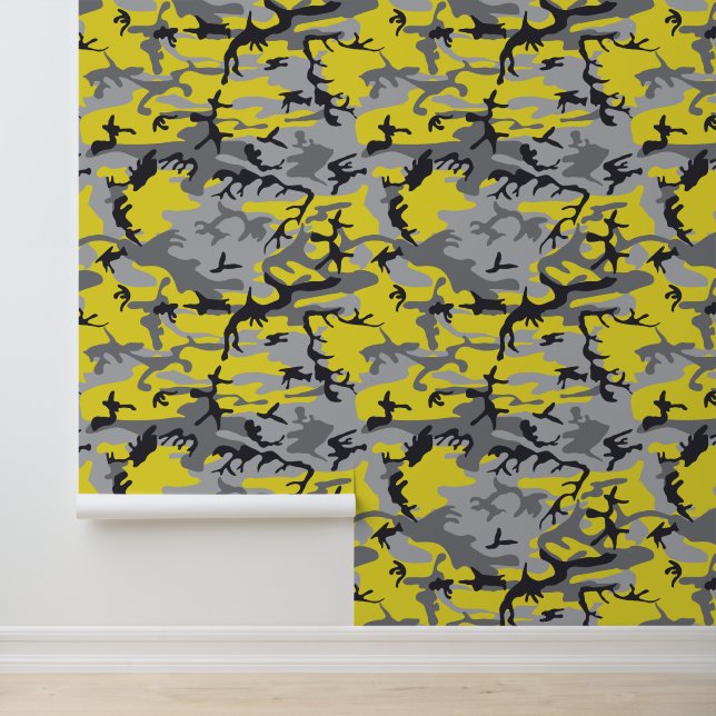 Papel Pintado Camuflaje amarillo y gris, ejército, ejército (Solicitud)