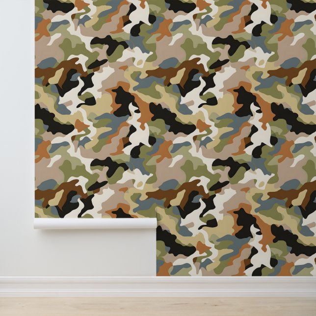 Papel Pintado Camuflaje clásico verde (Solicitud)