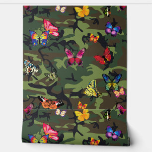Papel Pintado camuflaje de mariposa