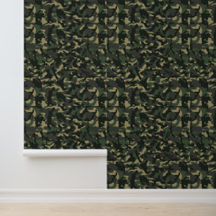 Papel Pintado Camuflaje militar verde