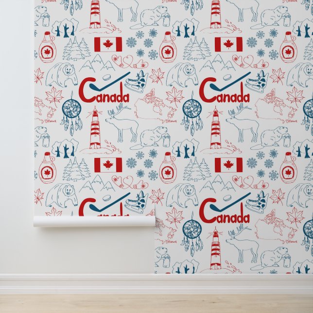 Papel Pintado Canadá | Patrón de símbolos (Solicitud)
