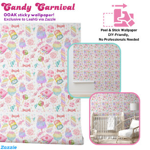 Papel Pintado Candy Carnival Kids Sweet Shop Nursery Bedroom