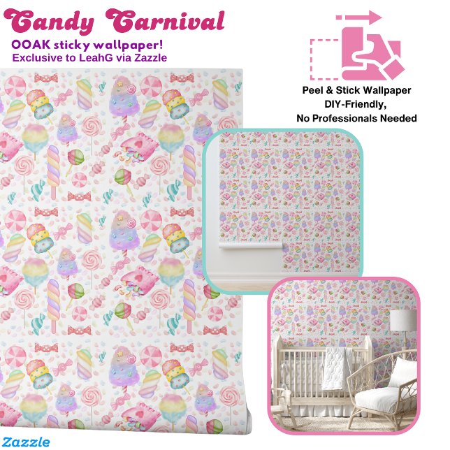 Papel Pintado Candy Carnival Kids Sweet Shop Nursery Bedroom (Subido por el creador)