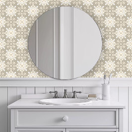 Papel Pintado Caqui geométrico monocromático