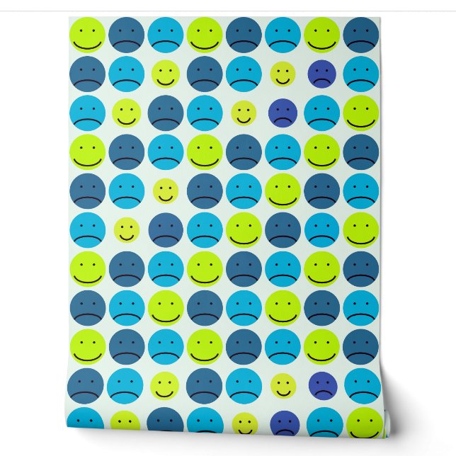 Papel Pintado Cara Sonriente Geometricart  (Desenrollar)