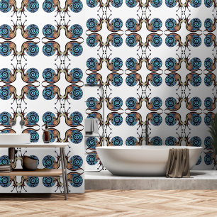 Papel Pintado Caracol con efecto retro moderno