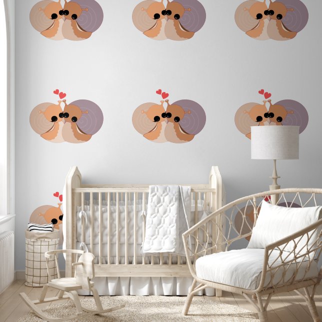 Papel Pintado Caracol Cute Couple (Niños)