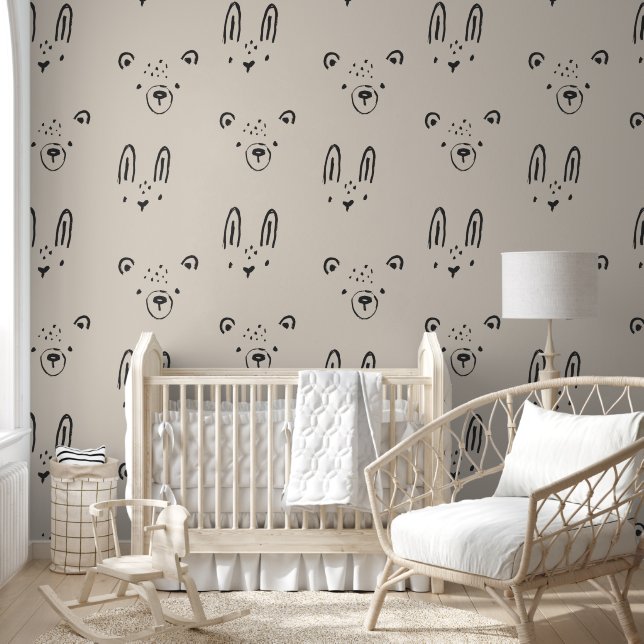 Papel Pintado Caras de animales lindos (Niños)