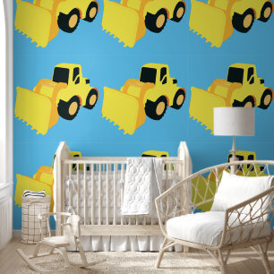 Papel Pintado Cargador Frontal Construcción Dormitorio Infantil