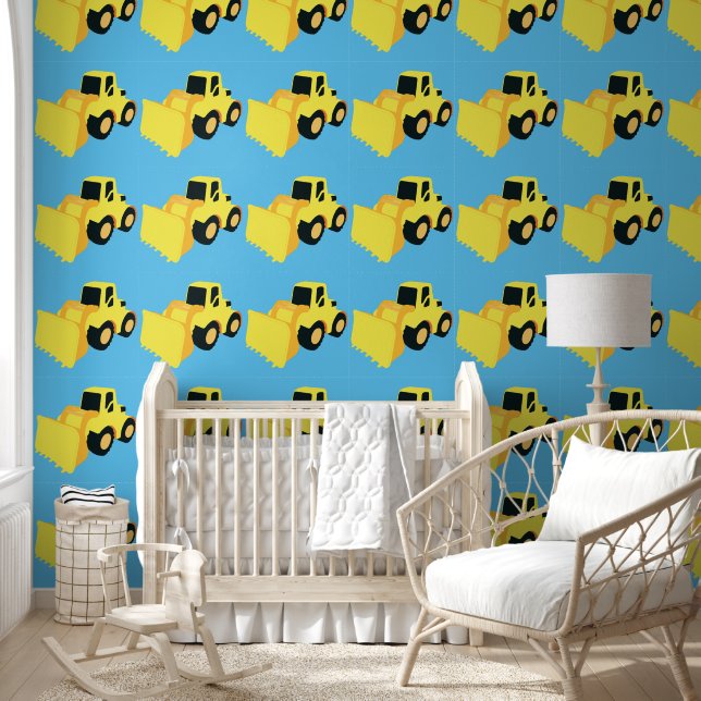 Papel Pintado Cargador Frontal Construcción Dormitorio Infantil  (Niños)