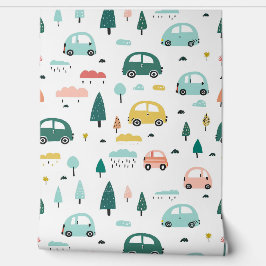 Papel Pintado Carros Baby Boy Seamless Pattern Nurserroom