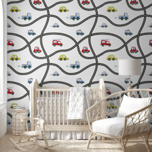 Papel Pintado Carros Desplegables Peel y Stick Baby Boy Nursery