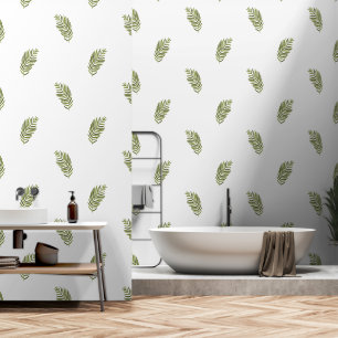 Papel Pintado Casa de playa Tropical Fern Green Leaf