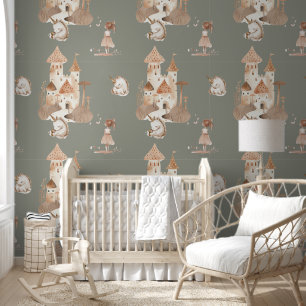 Papel Pintado Castillo de Princess Cute Unicorn