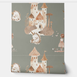 Papel Pintado Castillo de Princess Cute Unicorn