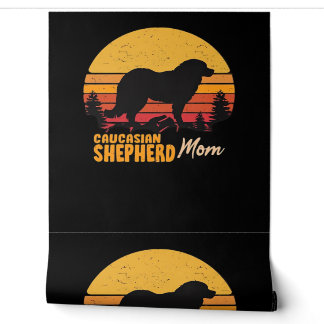 Papel Pintado Caucasian Shepherd Dog Mamá Vintage Retro Clásico 
