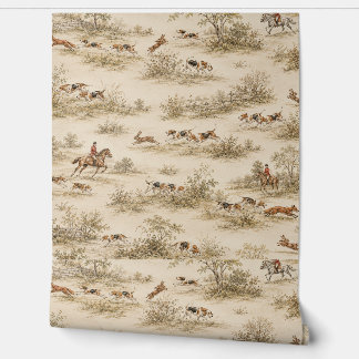 Papel Pintado Caza Tradicional con Foxhound