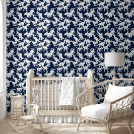 Papel Pintado Cebolla azul blanca de dinosaurio bebé niño de gua
