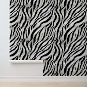 Papel Pintado Cebra Black White Safari