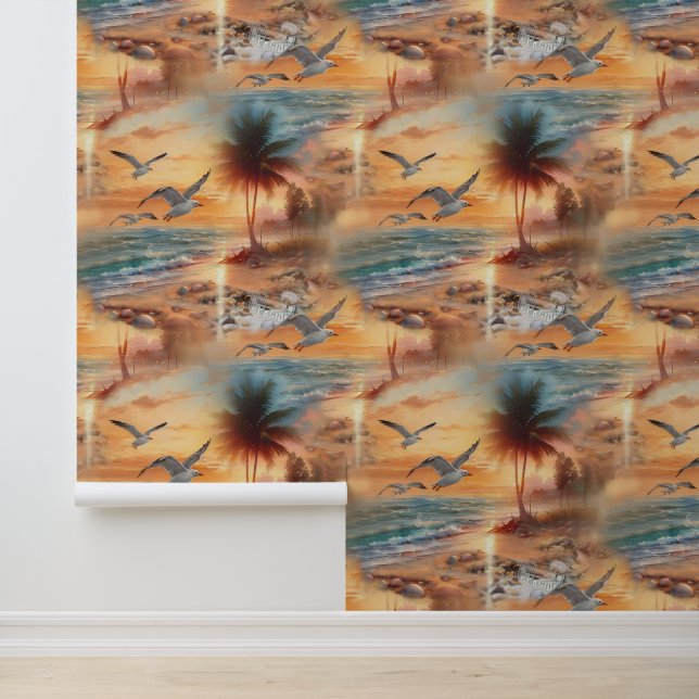 Papel Pintado Celebraciones de Bodas costeros en la playa (Solicitud)