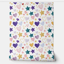 Papel Pintado Celestial Hearts & Stars