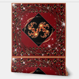 Papel Pintado Celestial Red Swirl: "Nice Day" Energy & Fractal G