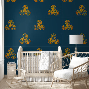 Papel Pintado Celta - Triple espiral / Triskele 3