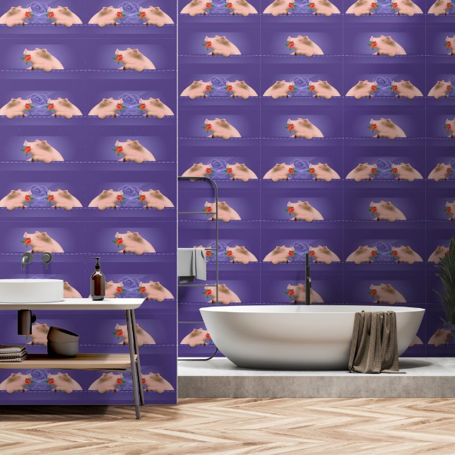 Papel Pintado Cerdo en Pocket (Baño)