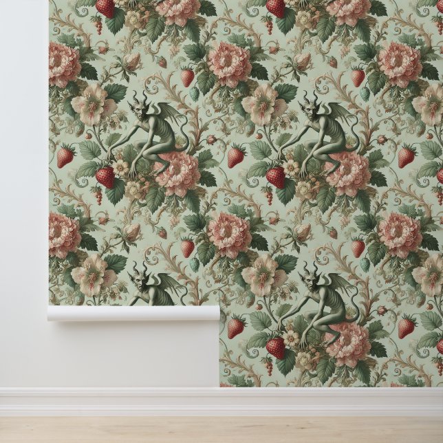 Papel Pintado Cerezos de fresa - Barroco gótico (Solicitud)