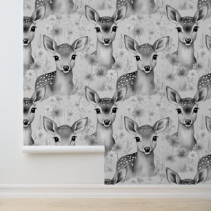 Papel Pintado Cerveza gris en un campo florido