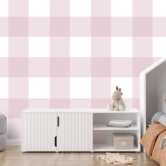 Papel Pintado Chalet de gingham rosa grande lindo simple platill (Subido por el creador)