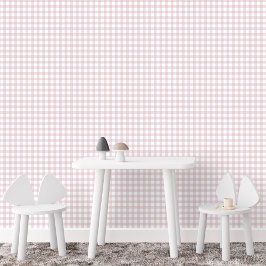 Papel Pintado Chalet de gingham rosa linda casa de campo simple