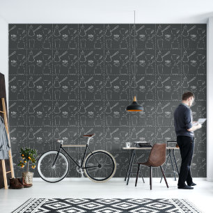 Papel Pintado Chalkboard Coffee House