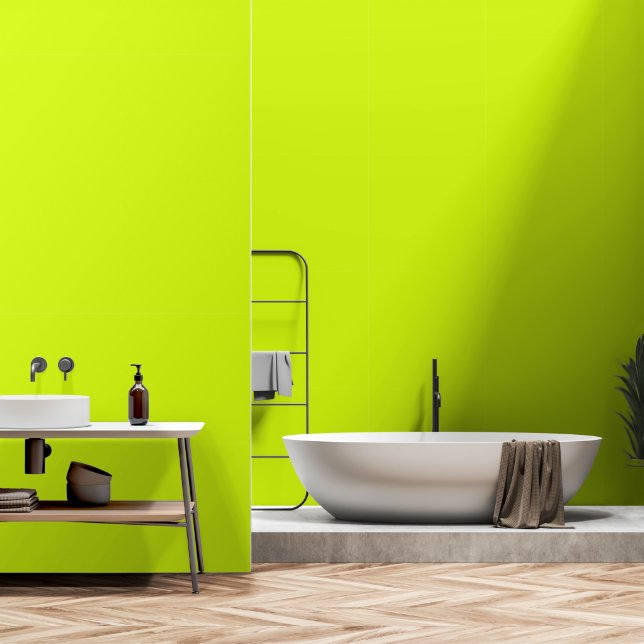 Papel Pintado Chartreuse Color sólido amarillo (Baño)