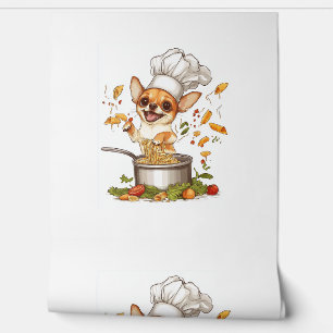 Papel Pintado Chef Chihuahua - Maestro culinario de perros