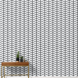 Papel Pintado Chevron Blanco Moderno y Tendencia
