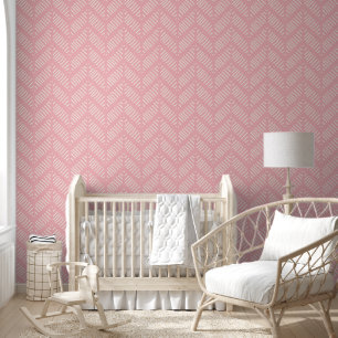 Papel Pintado Chevron rosa