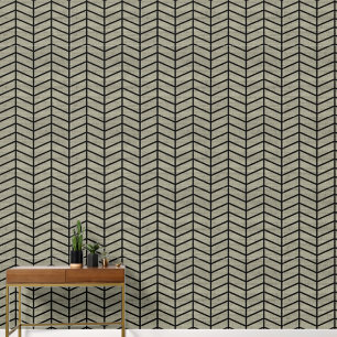 Papel Pintado Chevron verde ruso de moda
