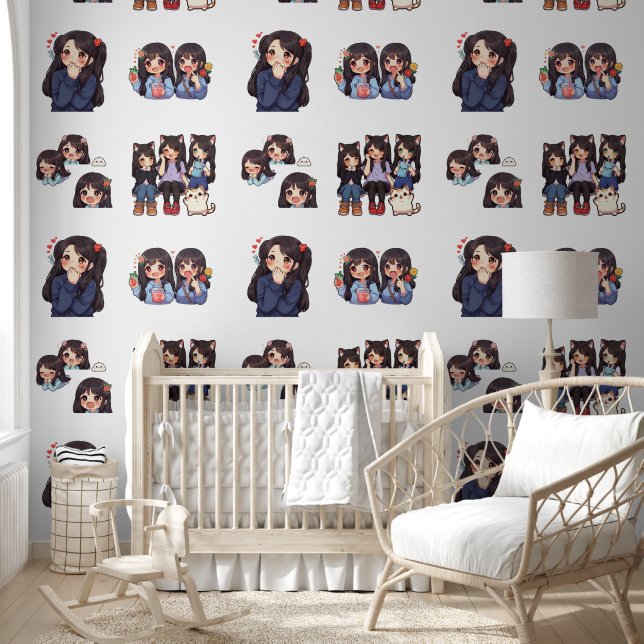 Papel Pintado Chica de anime suave (Niños)