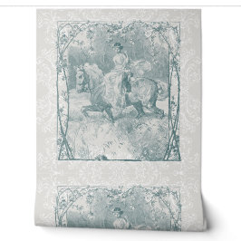 Papel Pintado Chica Romántica Montando a Caballo Grandmillennial
