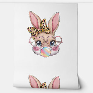 Papel Pintado Chicas de marionetas de conejo lindo con cara de l