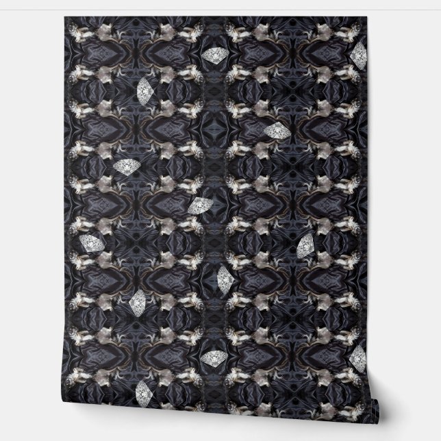 Papel Pintado Chimigos - Chihuahuas y diamantes (Desenrollar)