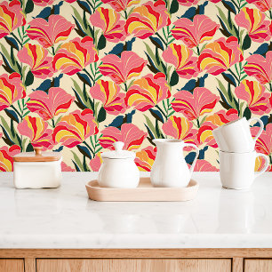 Papel Pintado Chintz Floral Moderno Brillante