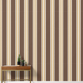 Papel Pintado Chocolate & Khaki Double Rugby Stripe 